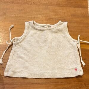 Pink Chicken Cream Kids Tank Top with Side Ties